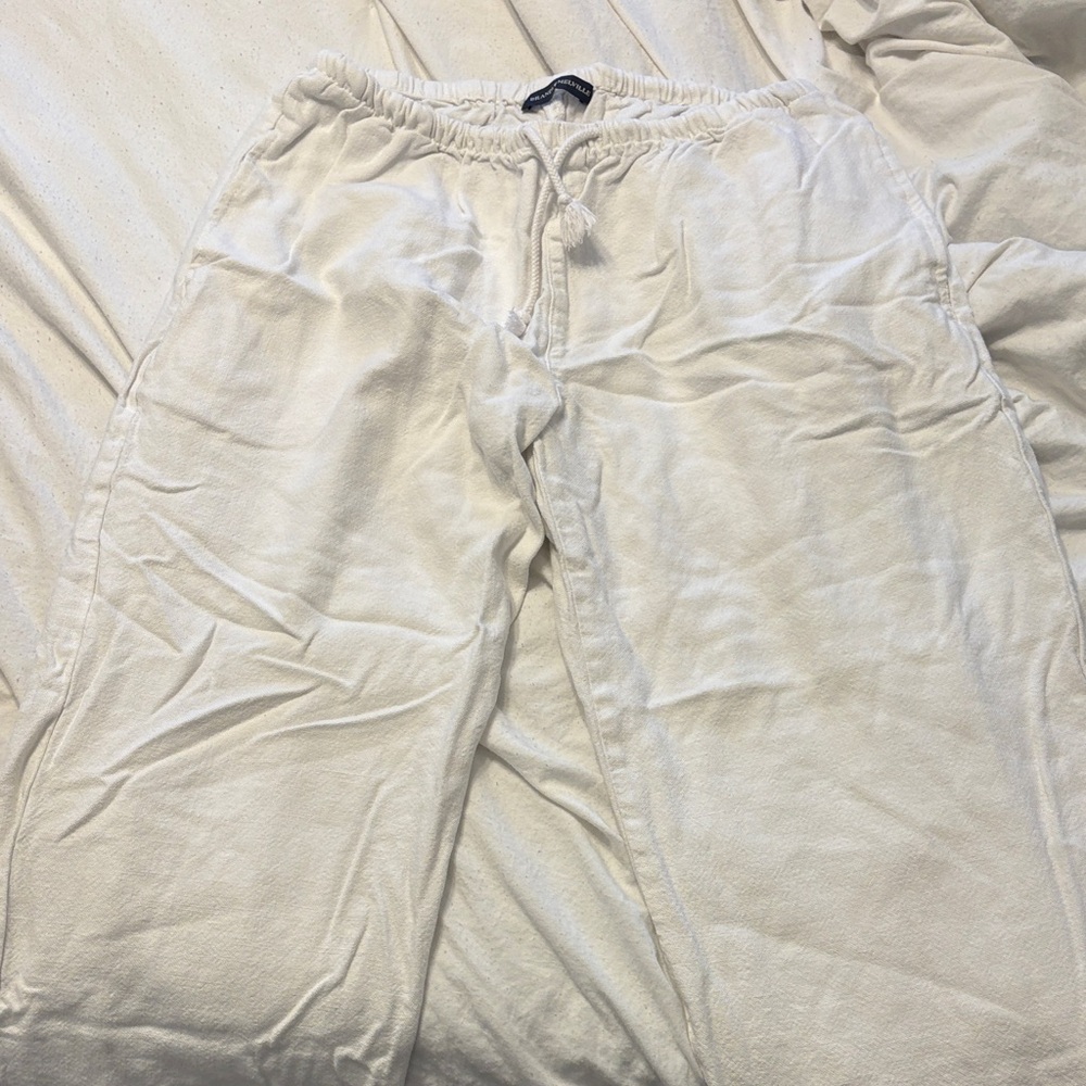 Brandy Melville White Drawstring Pants